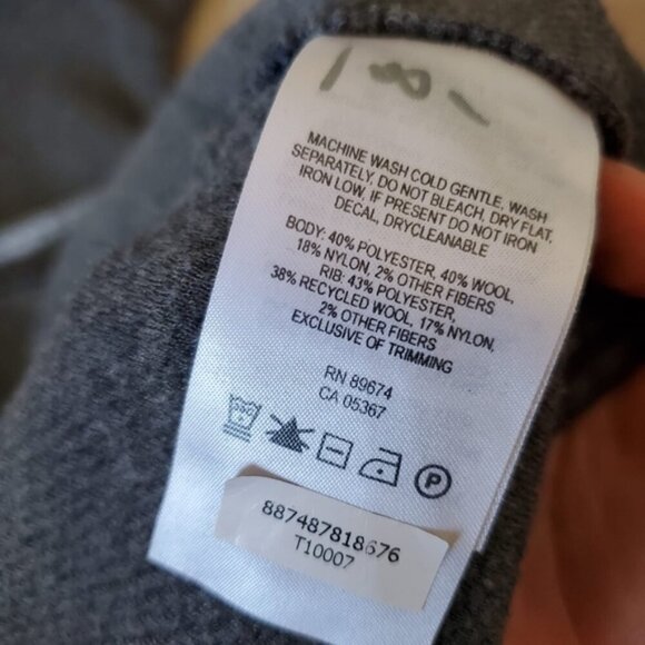 Mountain Hardwear x Cole Haan Wool Grey Asymmetric Lagenlook Cozy Cardigan S - Picture 7 of 7